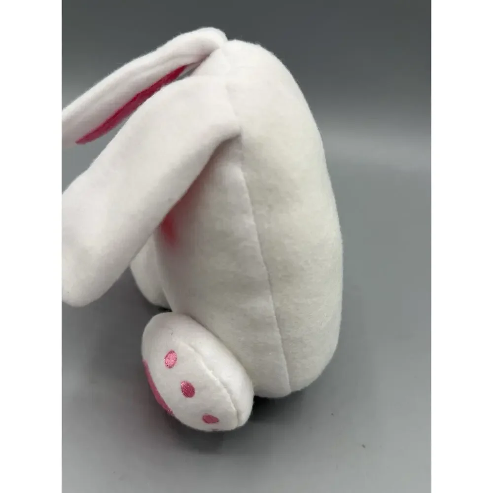 Cute White Bunny Rabbit Plush Pink Ears Feet Stuffed Animal Toy 5”